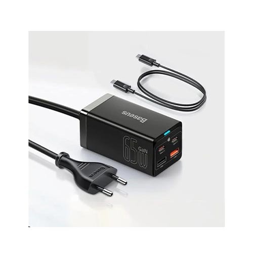 BASEUS GAN 3 PRO 65W DESKTOP FAST CHARGER BASEUS GAN 3 PRO 65W DESKTOP FAST CHARGER