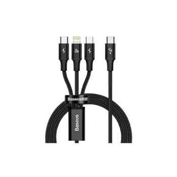 Baseus Rapid Series 3 in 1 Fast Charging Data Cable Type-C to M+L+C PD 20W