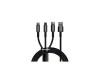 Baseus Tungsten Gold One-for-three Fast Charging Data Cable USB to M+L+C 3.5A