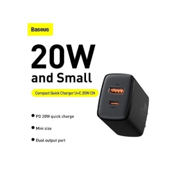 Baseus 20w charger CCXJ-01 Compact Super Quick Charger Dual Port