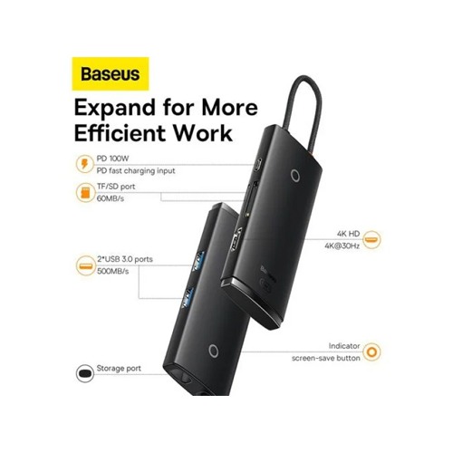 BASEUS LITE SERIES 6-IN-1 USB-C DOCKING STATION