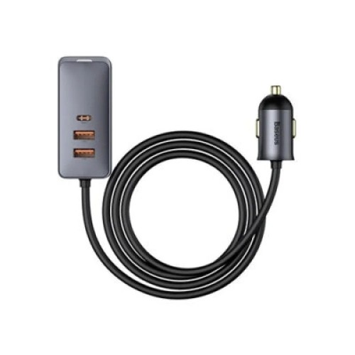 Baseus Share Together PPS Multi-port Fast Charging Car Charger With Extension Cord 120W 3U+1C