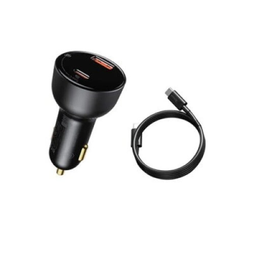 Baseus Superme Digital Display PPS 100W USB Car Charger with Type C Cable