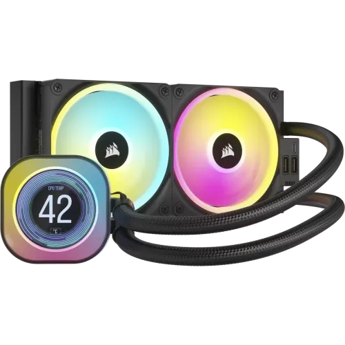 Corsair iCUE Link H100i LCD RGB 240mm AIO Liquid CPU Cooler