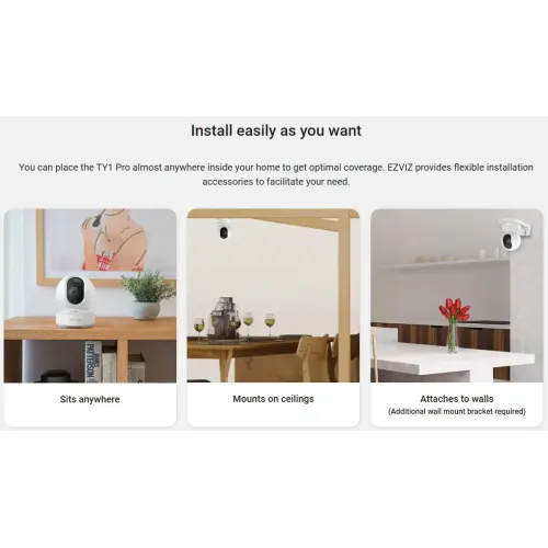 EZVIZ TY1 Pro WiFi Smart Dome 2K 3MP IP Camera