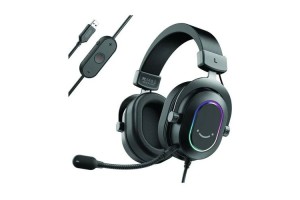 FIFINE Ampligame H6 USB RGB Headset for PC Gaming with In-line Controls of 7.1, EQ Modes Volume & Mute
