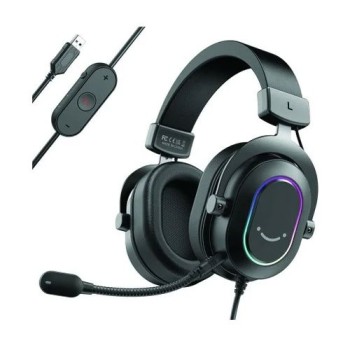 FIFINE Ampligame H6 USB RGB Headset for PC Gaming with In-line Controls of 7.1, EQ Modes Volume & Mute
