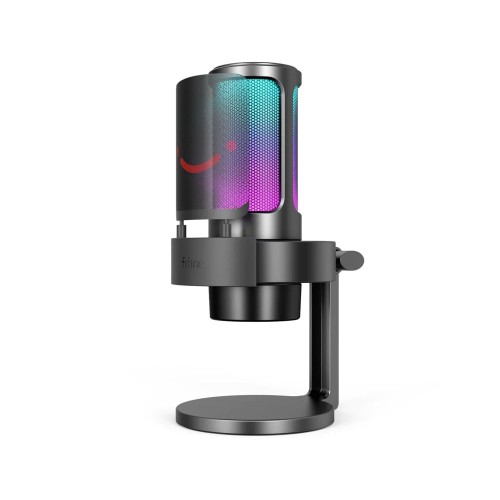 Fifine Ampligame A8 USB microphone with controllable RGB, live monitoring, input dial, pop filter for streaming Fifine Ampligame A8 USB microphone with controllable RGB, live monitoring, input dial, pop filter for streaming