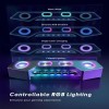 Fifine Ampligame A16 Bluetooth speaker with built-in battery, volume/music/RGB controls, EQ switch for gaming, music, videos