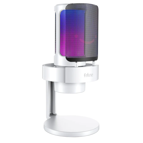 Fifine Ampligame A8 USB microphone with controllable RGB, live monitoring, input dial, pop filter for streaming Fifine Ampligame A8 USB microphone with controllable RGB, live monitoring, input dial, pop filter for streaming