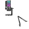 Fifine Ampligame A8 USB microphone with controllable RGB, live monitoring, input dial, pop filter for streaming Fifine Ampligame A8 USB microphone with controllable RGB, live monitoring, input dial, pop filter for streaming