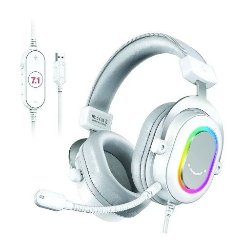 FIFINE Ampligame H6 USB RGB Headset for PC Gaming with In-line Controls of 7.1, EQ Modes Volume & Mute