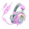 FIFINE Ampligame H6 USB RGB Headset for PC Gaming with In-line Controls of 7.1, EQ Modes Volume & Mute