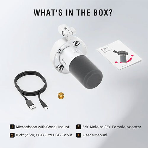 FIFINE K688 USB/XLR Dynamic Microphone with Shock Mount, Touch-Mute, Headphone Jack, I/O Controls for Podcasting FIFINE K688 USB/XLR Dynamic Microphone with Shock Mount, Touch-Mute, Headphone Jack, I/O Controls for Podcasting