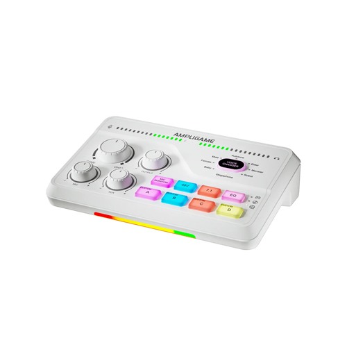 Fifine AmpliGame SC8 Audio Mixer Black & White