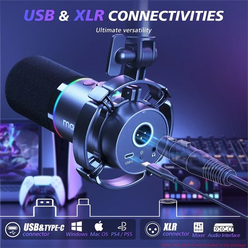 MAONO PD200XS RGB USB/XLR Dynamic Microphone