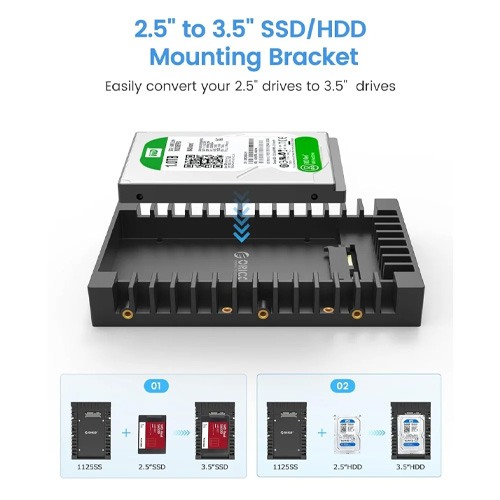 ORICO 2.5 TO 3.5 INCH HARD DRIVE CADDY ADAPTER