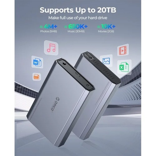 ORICO 3.5 INCH TYPE C HARD DRIVE ENCLOSURE