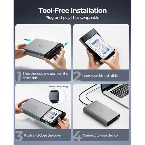 ORICO 3.5 INCH TYPE C HARD DRIVE ENCLOSURE