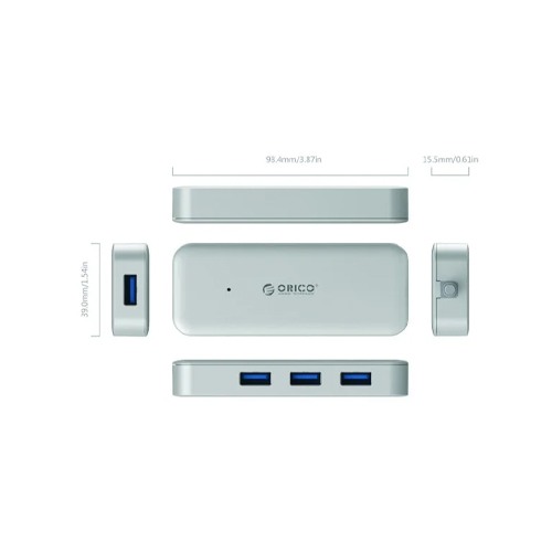 ORICO TC4U-U3 TYPE C USB 3.0 HUB WITH 4PORT USB-A ORICO TC4U-U3 TYPE C USB 3.0 HUB WITH 4PORT USB-A
