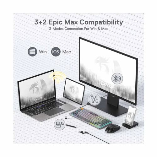 Redragon AZURE K652 84 Key RGB Mechanical Gaming Keyboard