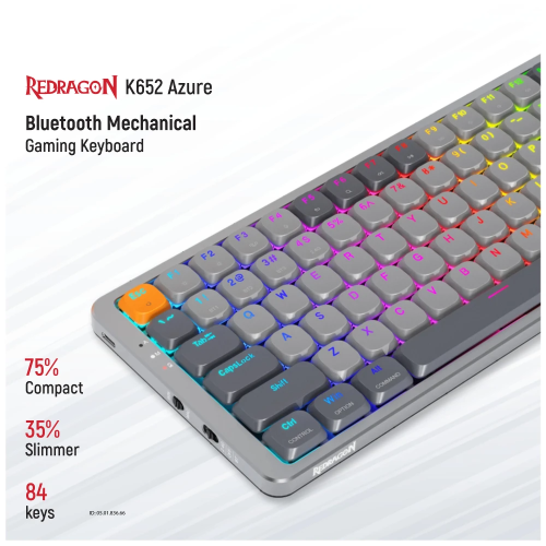 Redragon AZURE K652 84 Key RGB Mechanical Gaming Keyboard