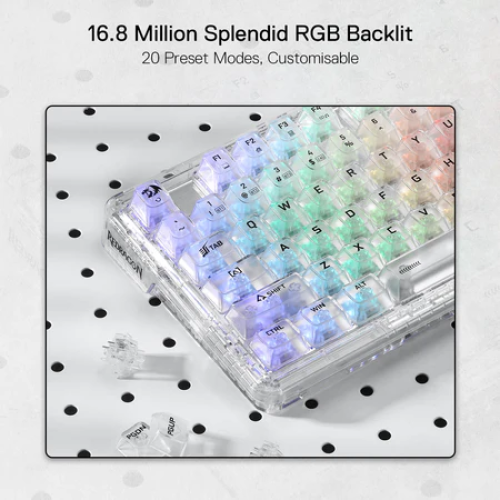 Redragon ELF PRO K649 Transparent Mechanical Keyboard Redragon ELF PRO K649 Transparent Mechanical Keyboard