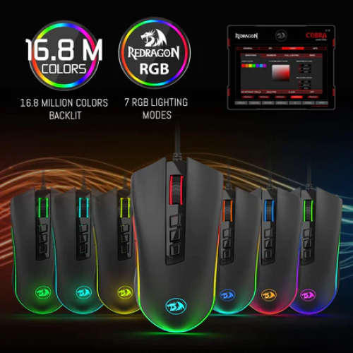 Redragon M711 COBRA 7 Programmable Buttons RGB Backlit Gaming Mouse