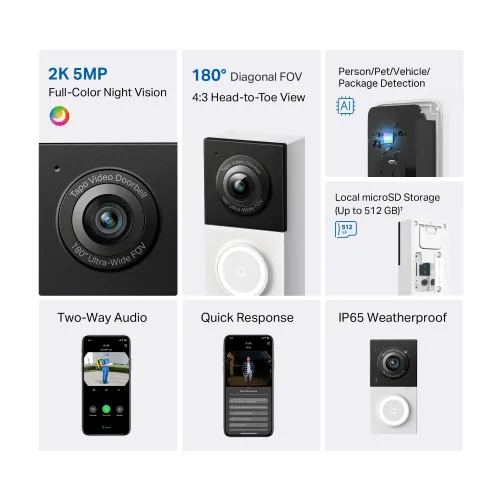 Tp-Link Tapo D130 Video Smart Wired Doorbell