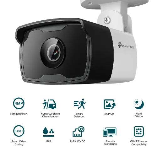 TP-Link VIGI C340I IP 4MP IR Bullet Camera TP-Link VIGI C340I IP 4MP IR Bullet Camera