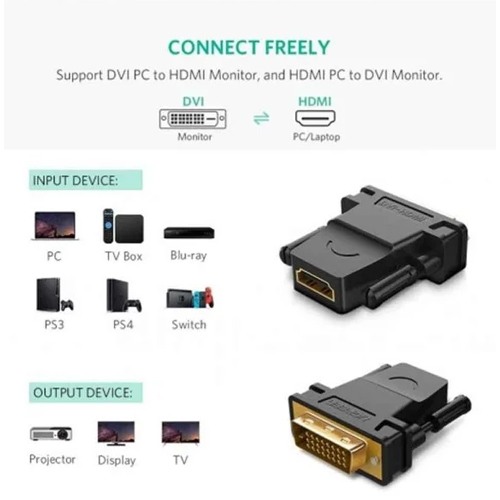 UGREEN 20124 DVI 24+1 TO HDMI FEMALE CONVERTER