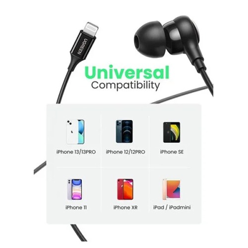 UGREEN 30631 MFI CERTIFIED LIGHTNING EARPHONE
