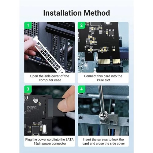 UGREEN 30716 PCI E TO 4 PORT USB 3.0 EXPANSION CARD UGREEN 30716 PCI E TO 4 PORT USB 3.0 EXPANSION CARD