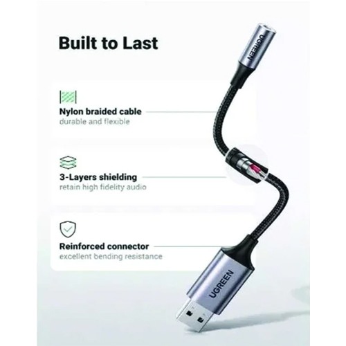 UGREEN 30757 USB 2.0 TO 3.5 AUDIO CONVERTER UGREEN 30757 USB 2.0 TO 3.5 AUDIO CONVERTER