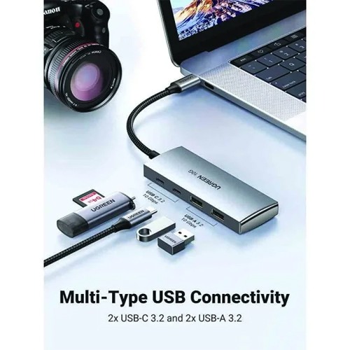 UGREEN 30758 USB-C TO 2X USB 3.1+2X USB-C 10G ADAPTER