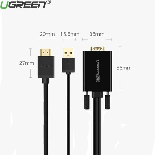 UGREEN 30840 VGA TO HDMI CABLE 2M