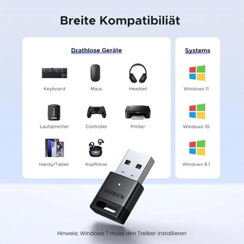 UGREEN 45134 USB BLUTOOTH 5.4 DONGLE ADAPTER UGREEN 45134 USB BLUTOOTH 5.4 DONGLE ADAPTER