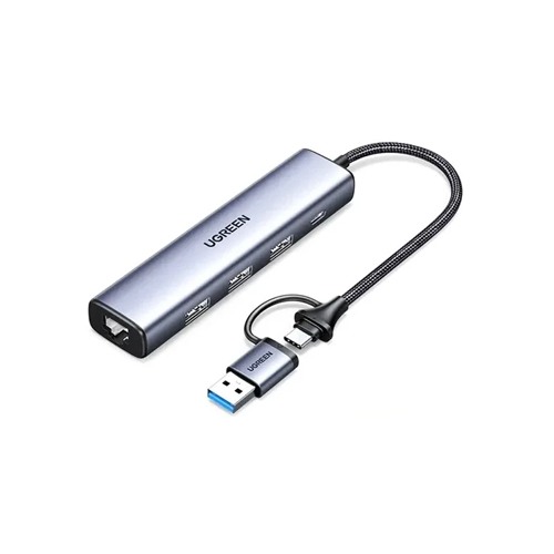UGREEN CM475 (15623) USB C / USB A HUB + LAN CARD