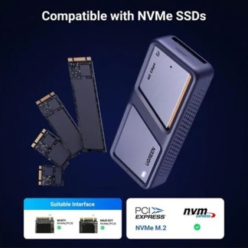 UGREEN CM642 40Gpbs with Cooling Fan Hard Drive Enclosure UGREEN CM642 40Gpbs with Cooling Fan Hard Drive Enclosure