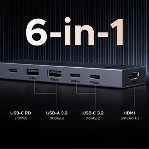 UGREEN CM818 (45363) 6 IN 1 USB C DOCKING STATION