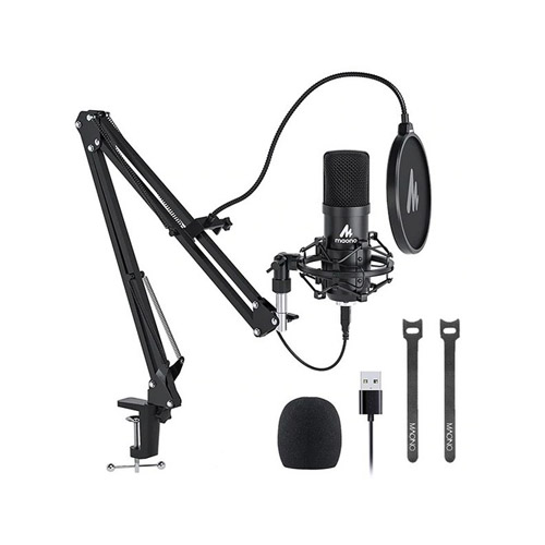 Maono AU A04 Professional Podcaster USB Microphone Boom Arm Bundle Plug & Play