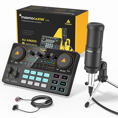Maono AU-AM200 S1 MaonoCaster Lite Portable All-in-One Podcast Production Studio