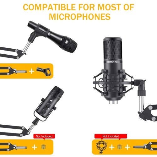 MAONO B01(BA20) Microphone Suspension Boom Scissor Arm Stand