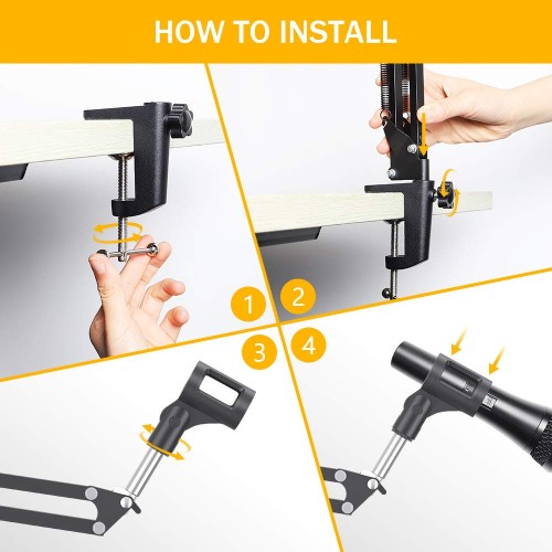 MAONO B01(BA20) Microphone Suspension Boom Scissor Arm Stand