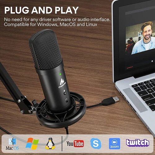 MAONO AU-PM401 Zero Latency USB Microphone Set