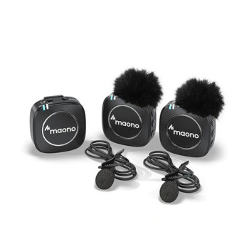 Maono WM820 A2 Real-time Monitoring and Mute 2-Person Wireless Microphone Maono WM820 A2 Real-time Monitoring and Mute 2-Person Wireless Microphone