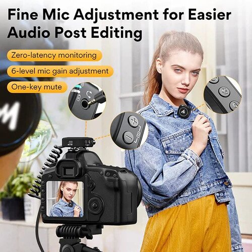 Maono WM820 Real-time Monitoring and Mute Wireless Lavalier Microphone Maono WM820 Real-time Monitoring and Mute Wireless Lavalier Microphone