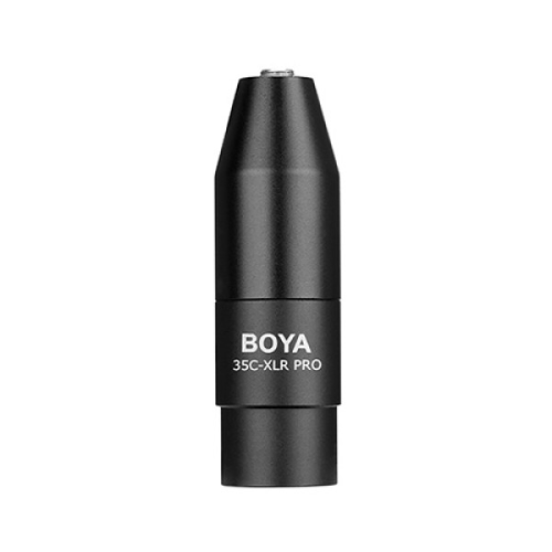 BOYA 35C-XLR Pro Mini-Jack to XLR Adapter with Power Converter