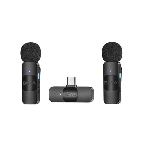 BOYA BY-V2 Ultracompact 2.4GHz Wireless Microphone System for iOS Device BOYA BY-V2 Ultracompact 2.4GHz Wireless Microphone System for iOS Device