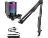 FIFINE AMPLIGAME A6T Gaming PC USB Microphone, Podcast Condenser Mic with Boom Arm Microphone